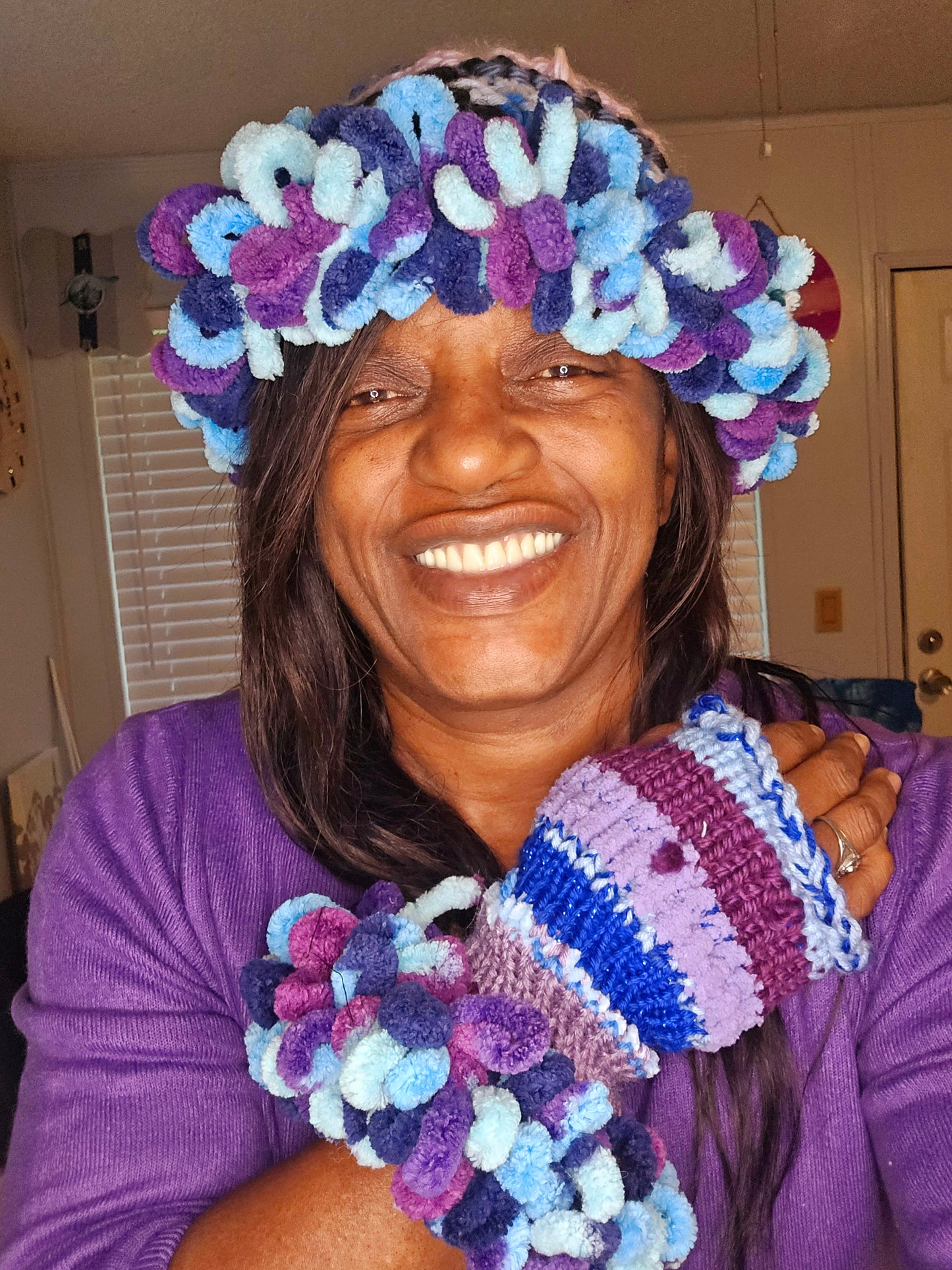 Blue Skies Loop yarn hat